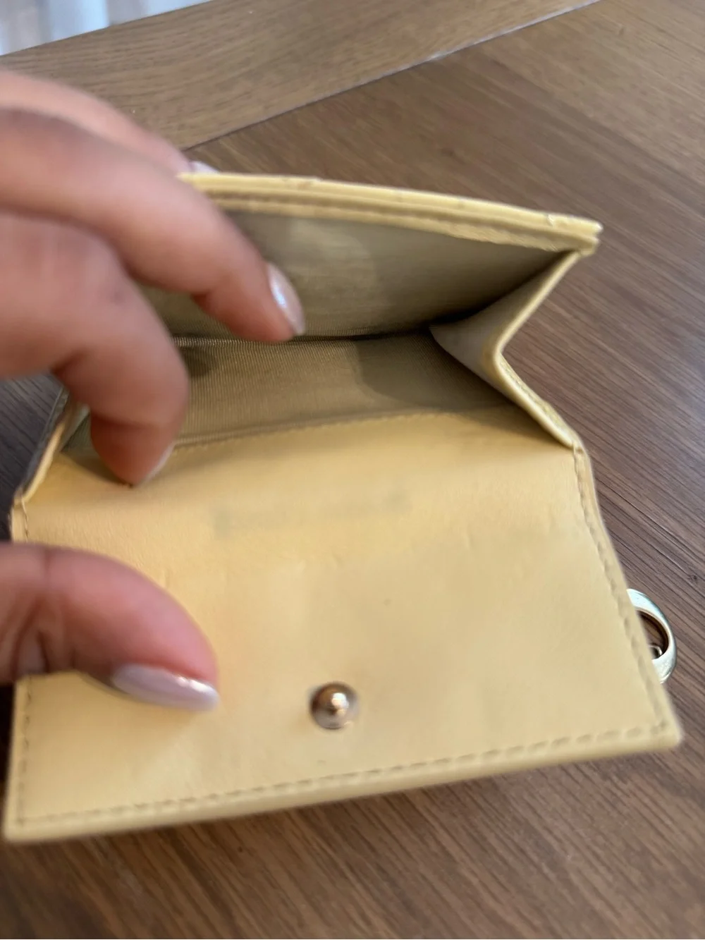 Christian Dior Butter Yellow Patent Leather wallet